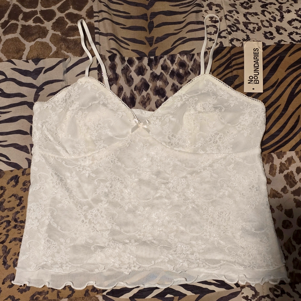 No Boundaries White Lace Camisole
